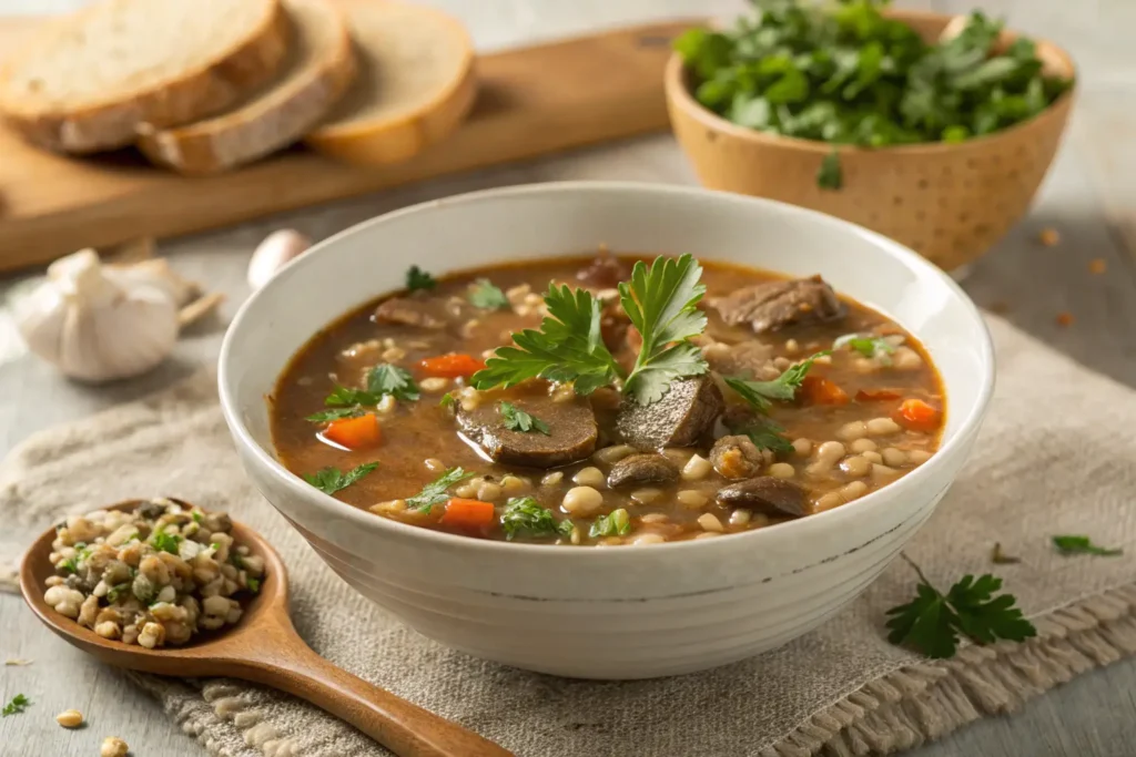 beef barley mushroom soup