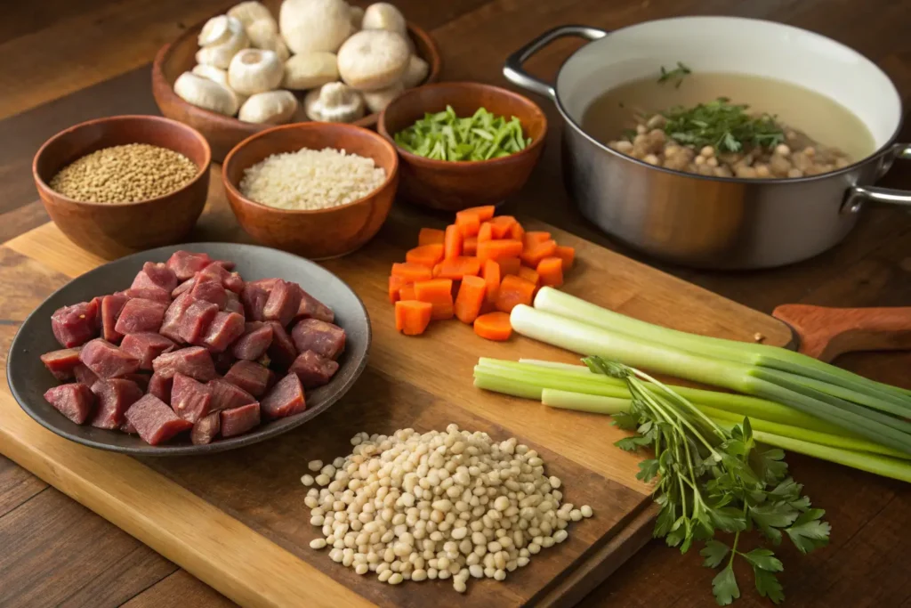 beef barley mushroom soup