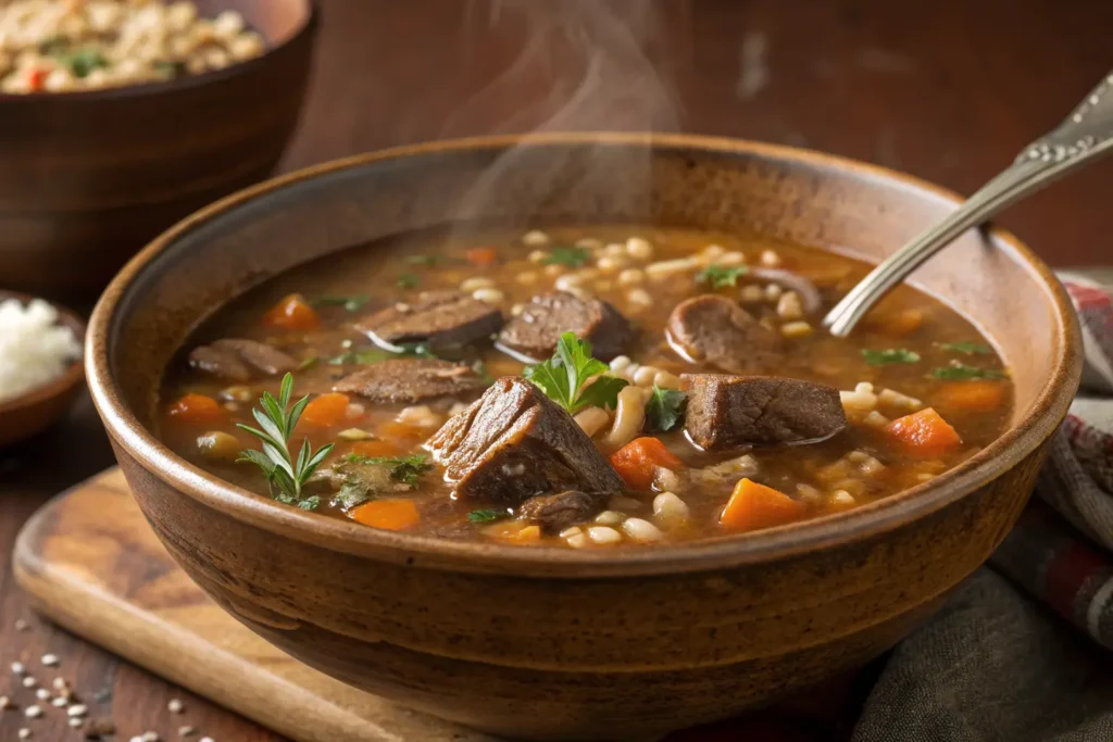 beef barley mushroom soup