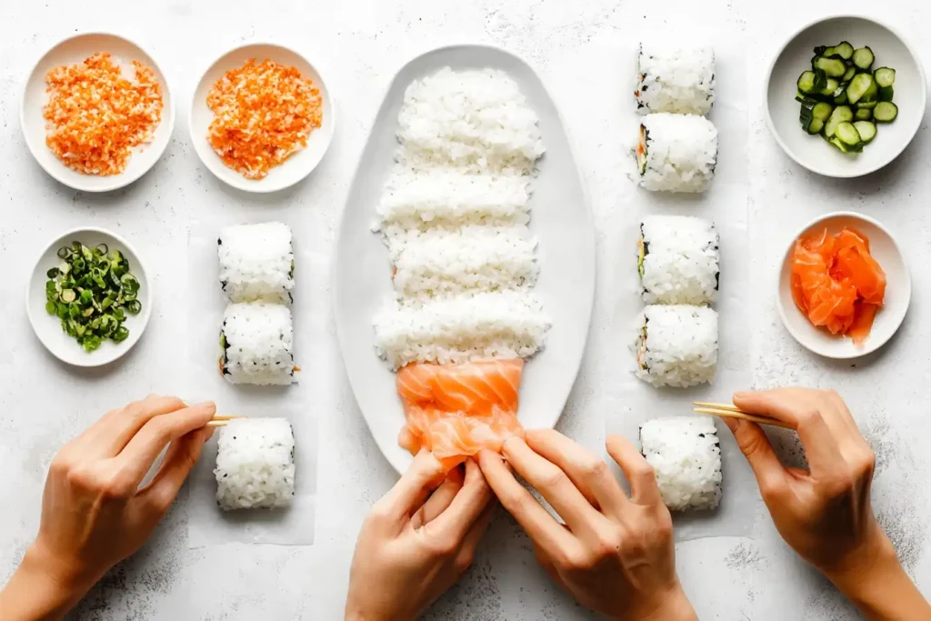 How to roll a spicy California roll at home