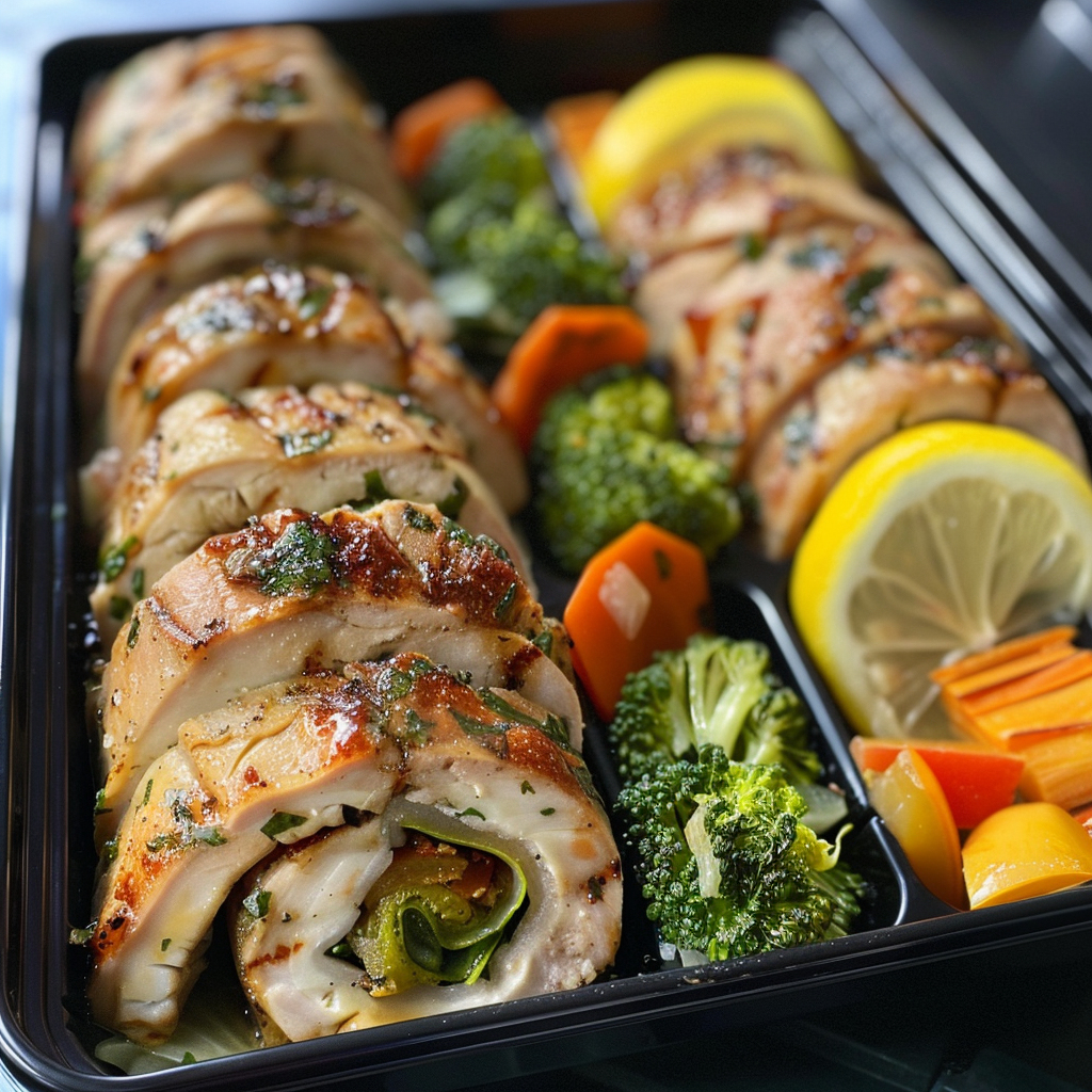 Chicken Roulade Calories Meal Prep Container