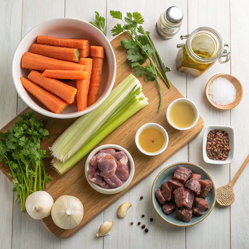 Soups & Stews ingredients laid out