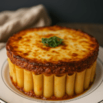 Honeycomb pasta cake in springform pan
