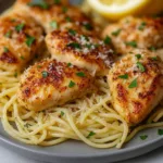 Lemon Garlic Butter Chicken with Parmesan Pasta